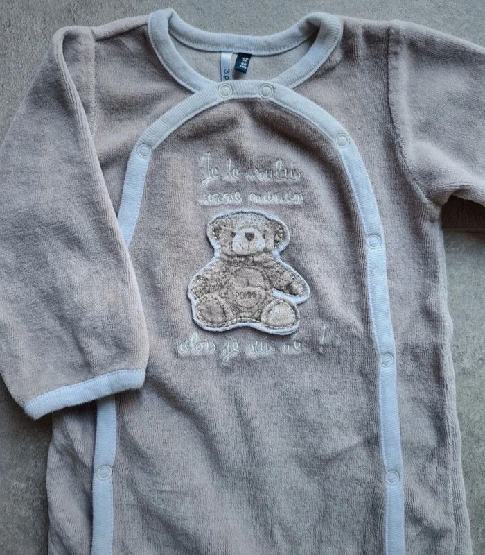 Pyjama 3 pommes 3/6 mois - photo numéro 2