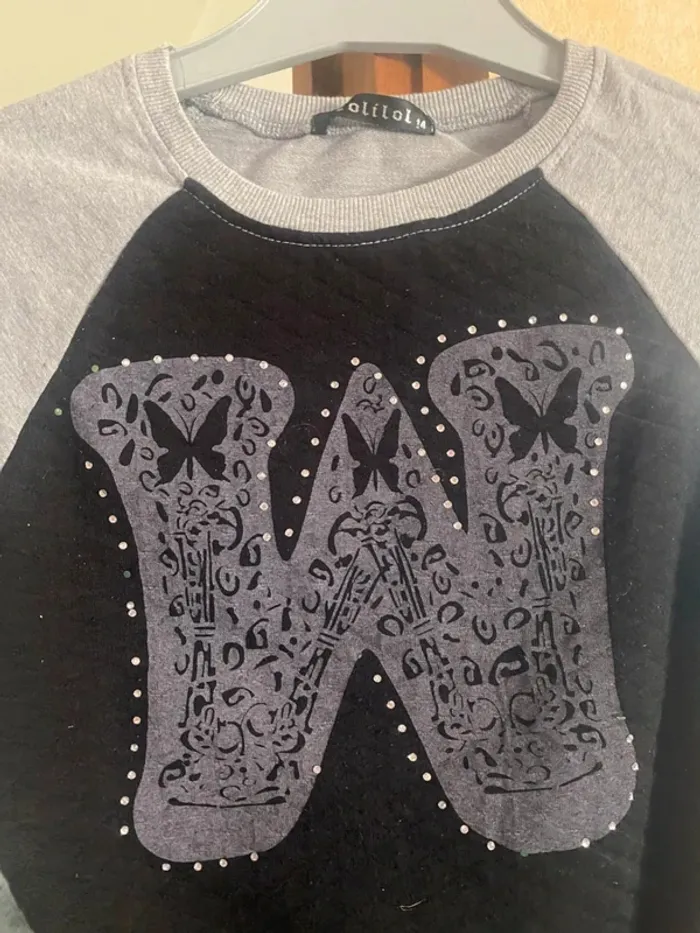 Sweat fille 14 ans 🖤 Lolilol – Chic & comfy avec touche glitter ! - photo numéro 2