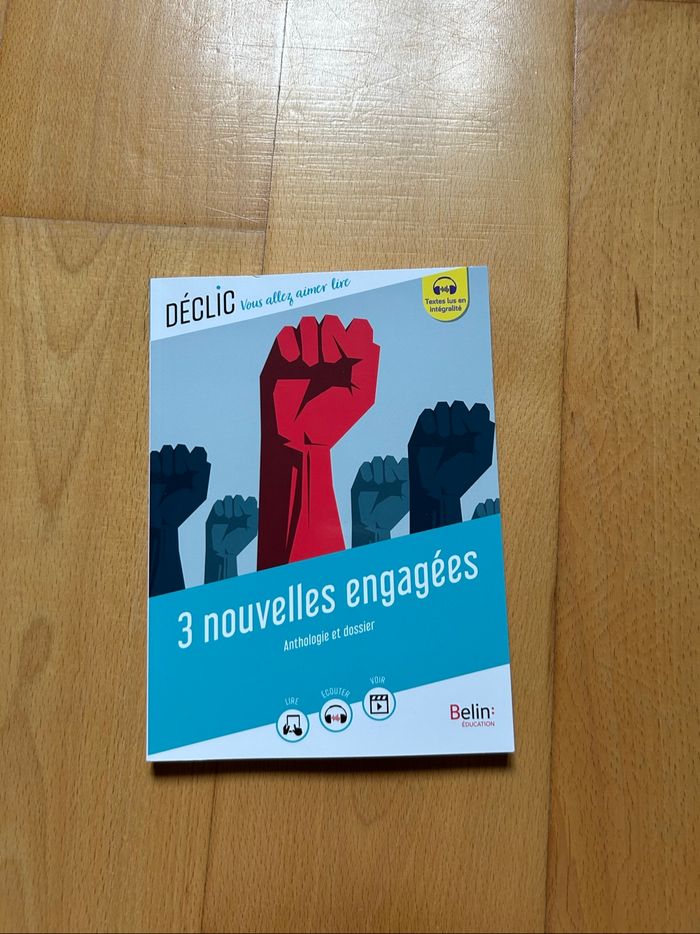 livre 3 nouvelles engagées  belin éducation