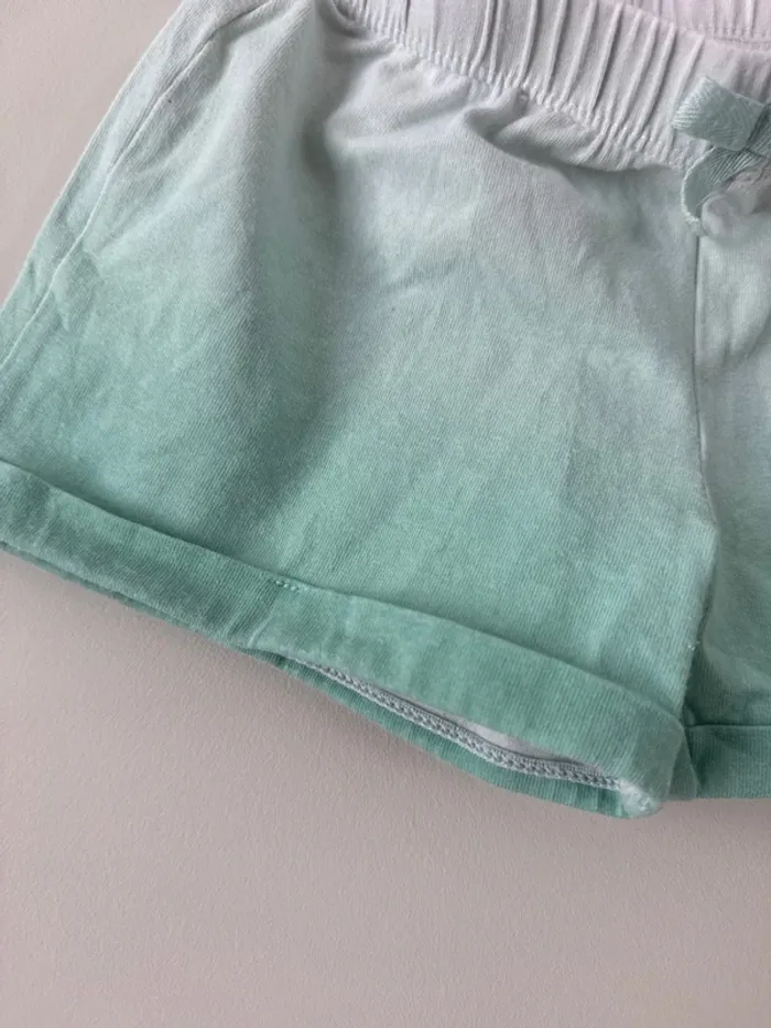 👖 short de pyjama- fille 5 ans - Disney orchestra - vert et blanc - bon état - photo numéro 5