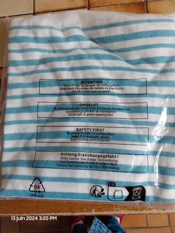 Rayé turquoise - Pull Marinière rayures brillantes – rayé turquoise – 46/48 - Damart - photo numéro 6