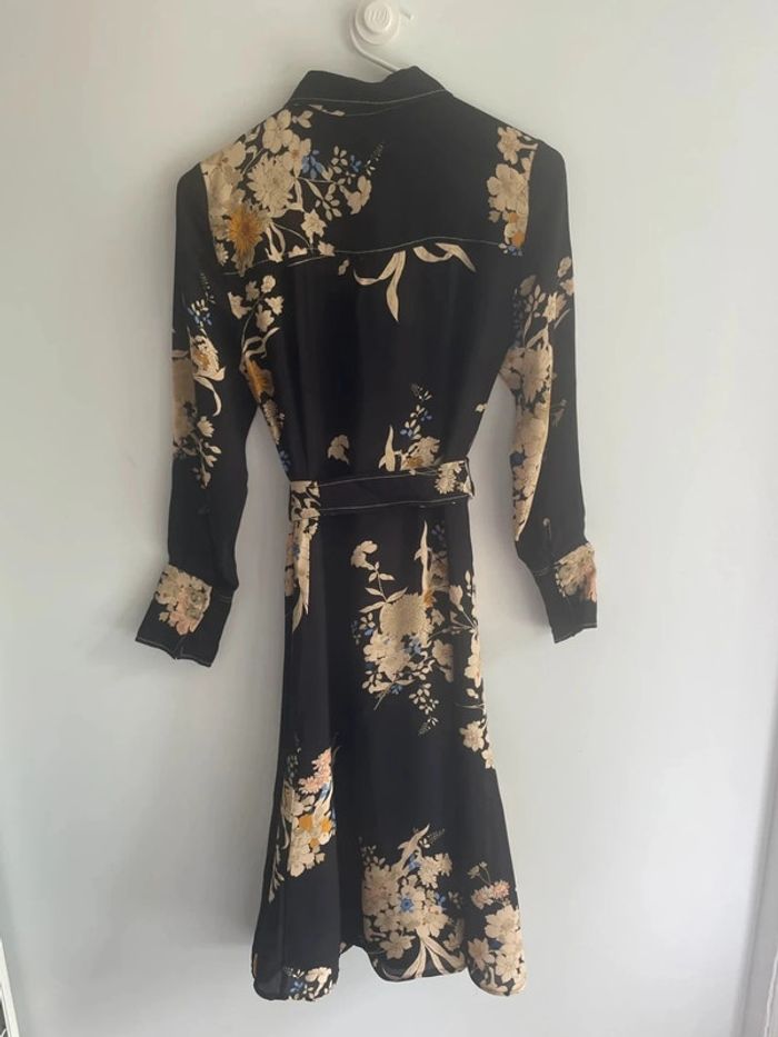 Robe Massimo Dutti noire fleurie – T.36 - photo numéro 6