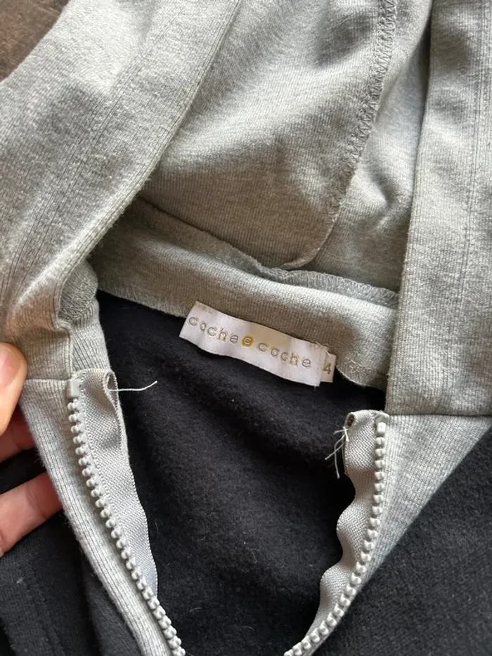 Gilet sweat capuche bicolore - photo numéro 5