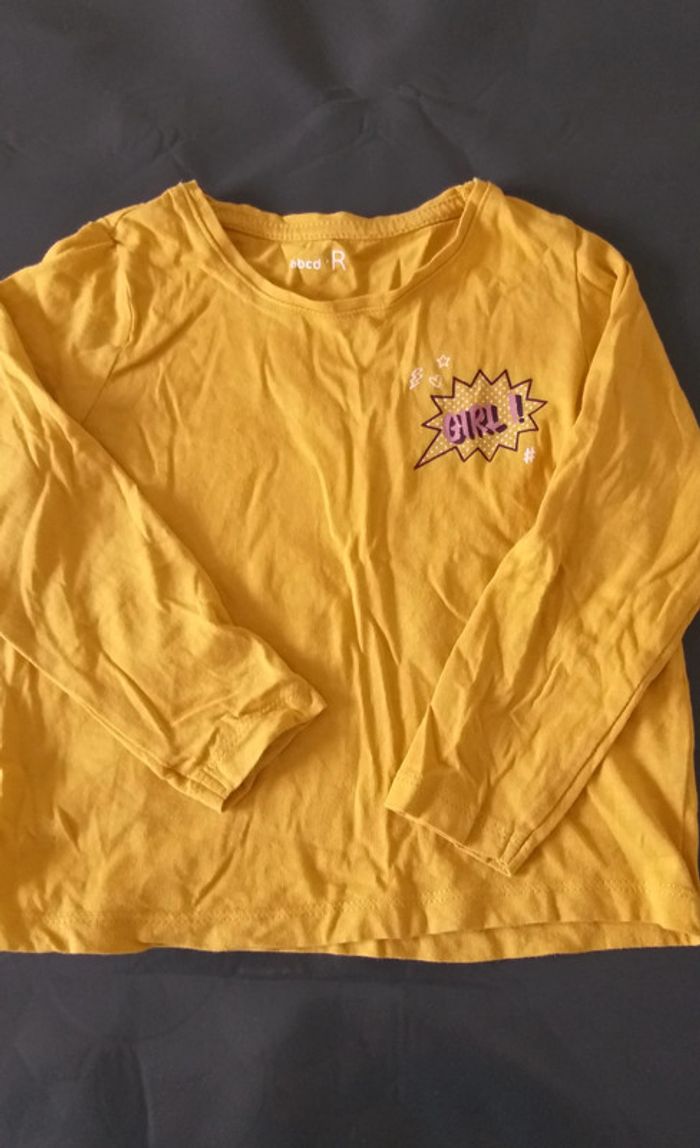 Tee-shirt La Redoute jaune à motif
