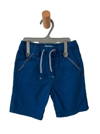 Bermuda bleu léger à taille élastique - Obaïbi 18 mois (80cm)