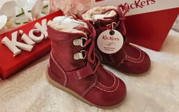 Bottes Bottines Cuir Zip Fourrées 1er pas 👣 semelle flexible Kickers T20