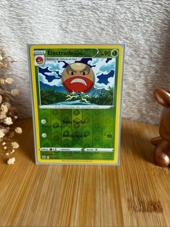 ⚡️ Carte Pokémon reverse Électrode de Hisui 003/189 – Astres Radieux (2022) - photo numéro 2