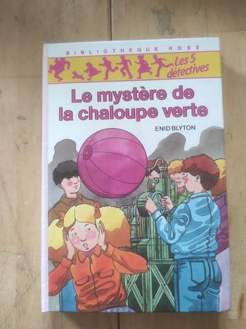 Le mystère de la chaloupe verte Enid Blyton Bibliothèque Rose cartonnée 1983