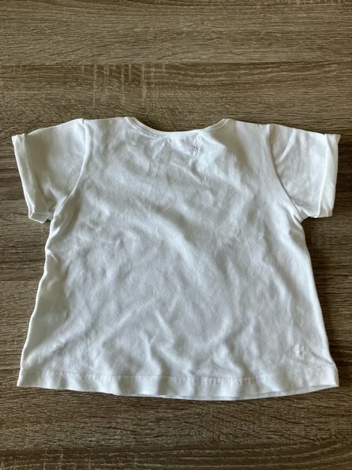 Lot de 3 t-shirt blanc et bleu 18mois - photo numéro 7