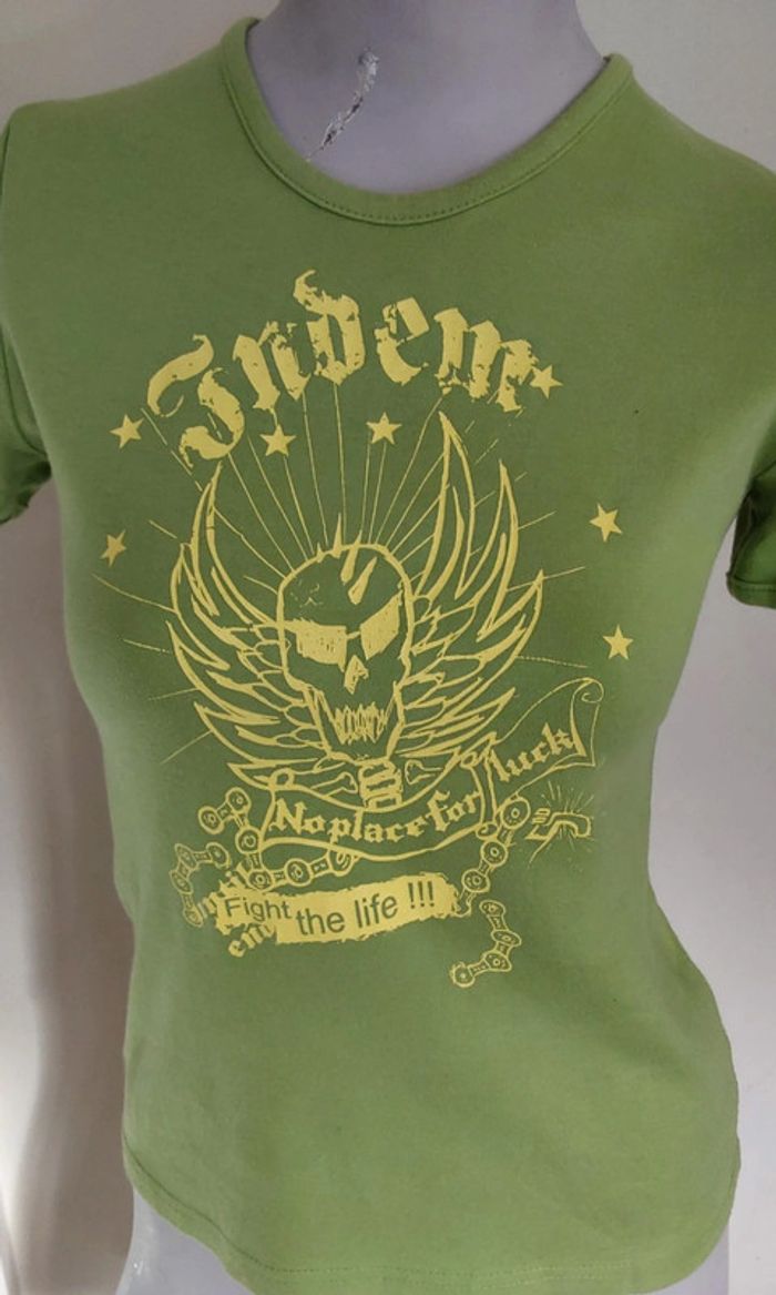 Tee shirt vert et imprimé jaune Komatrolgic Company T 38 - photo numéro 4