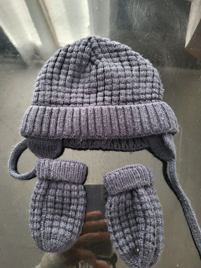 Ensemble bonnet et gant zara