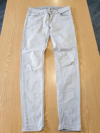 Jean femme Mango T38 long 102cm  gris clair