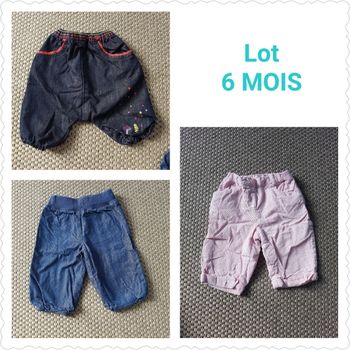 Lots de 3 Pantalons sarouels hiver fille - 6 mois