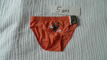 Maillot de bain Nabaiji 5 ans orange et marron
