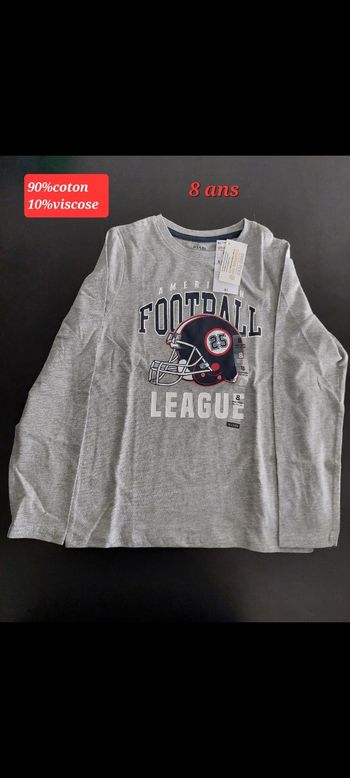 T-shirt American football garçon 8ans