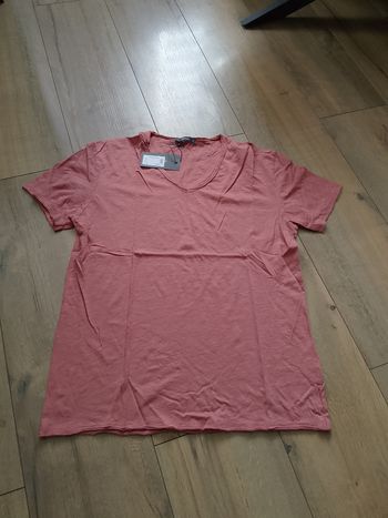 T-shirt manches courtes saumon/corail col V homme xl y.two