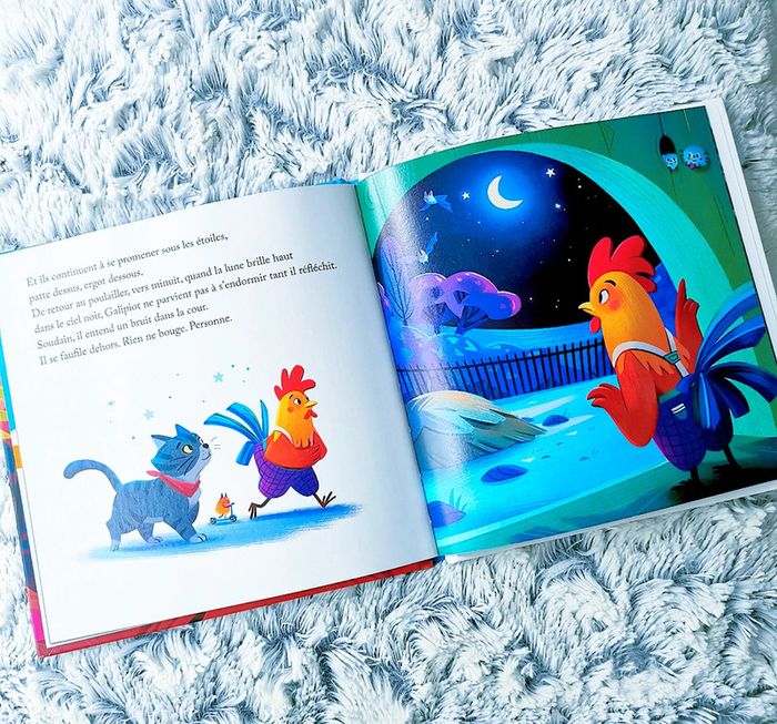 Petit livre à histoire pour enfant : Le coq qui faisait la grasse matinée 🖤 - photo numéro 3