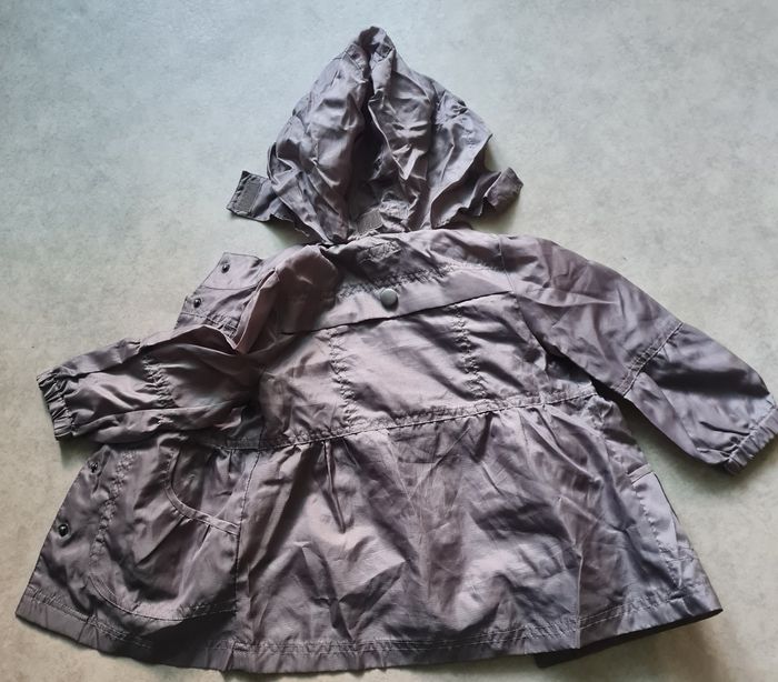 manteau blouson coupe-vent capuche vertbaudet fille 2 ans - photo numéro 3