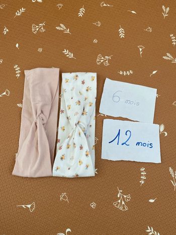 Lot bandeaux 6/12 mois