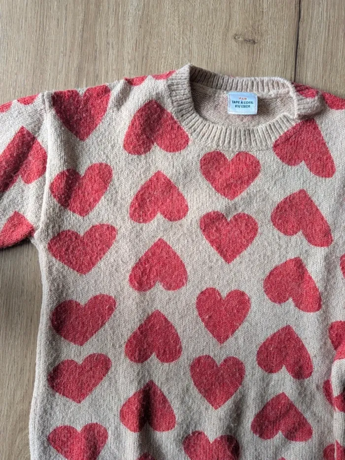 Pull en laine avec motif coeur