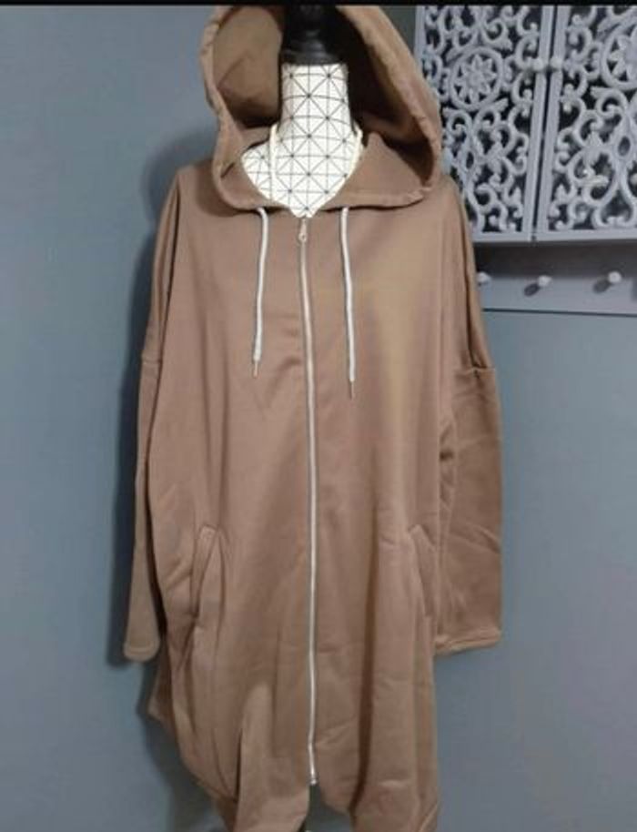 Manteau à Capuche Marron Grande Taille 56 – Chaud, Élégant et Confortable 🍂 - photo numéro 3