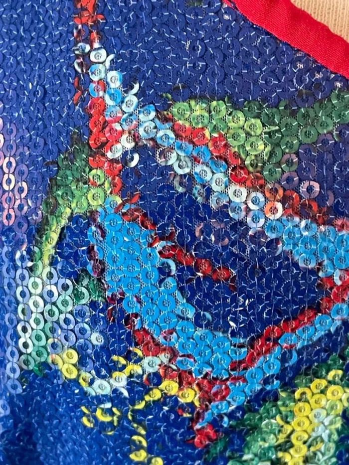 Incroyable robe bleu à sequins - photo numéro 3