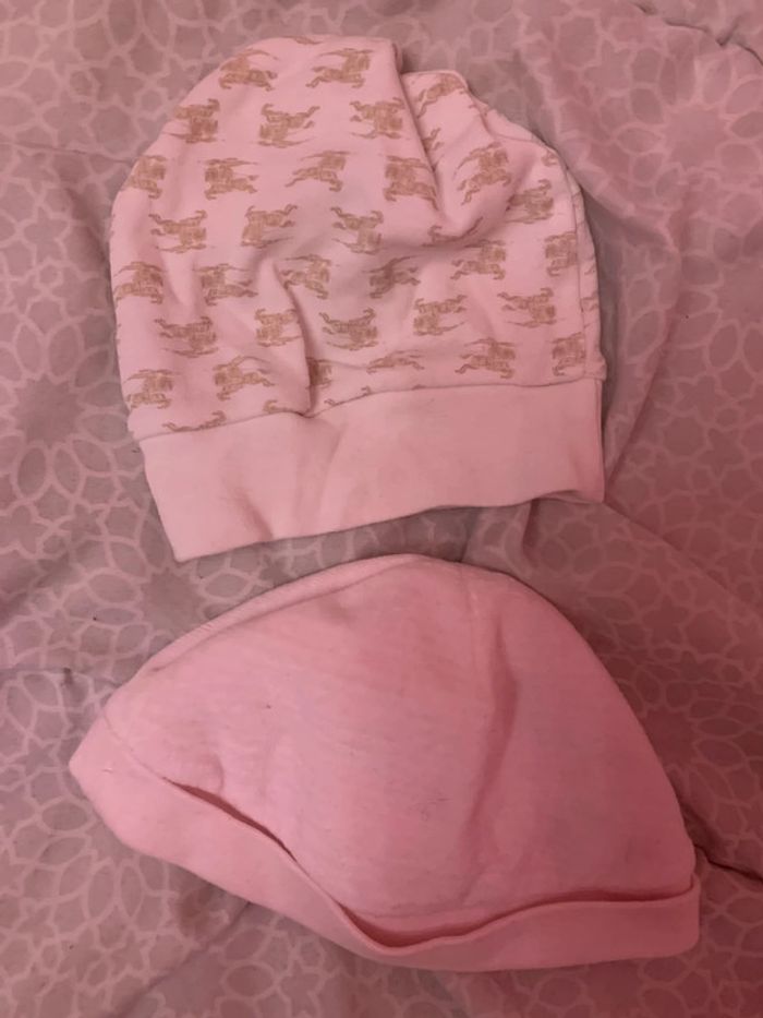 Lot de 2 bonnet naissance. - photo numéro 2