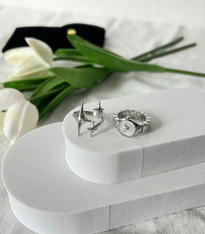 Deux bagues Inoxydable et ajustable - photo numéro 2