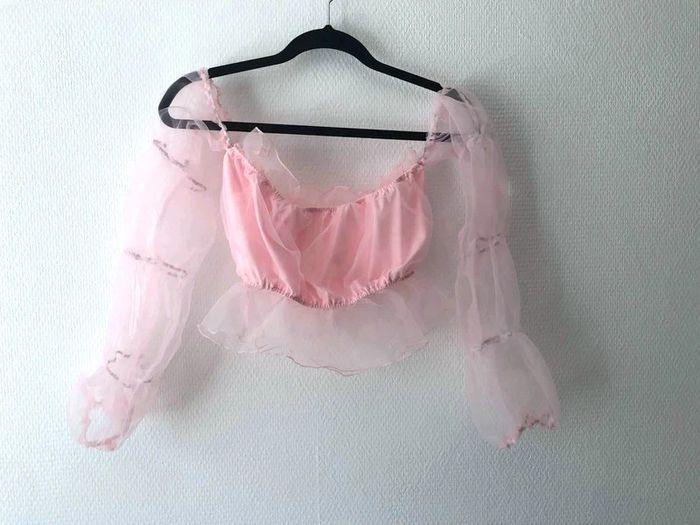 Brassière légère top rose taille M - photo numéro 3