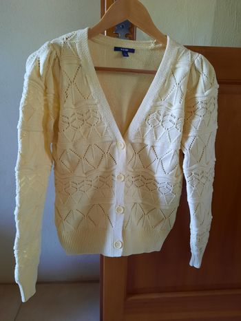 Gilet / cardigan jaune pâle