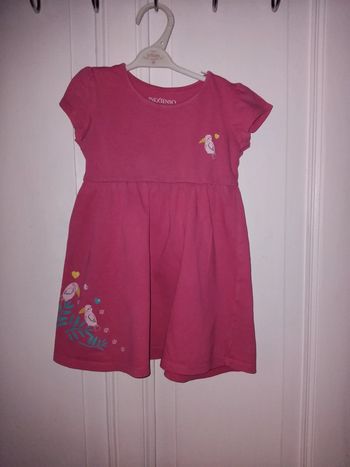 Petite robe tout en coton rose