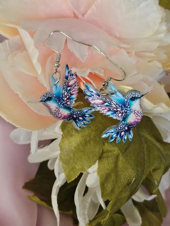 Boucles oiseaux colibri, attaches en acier inoxydable