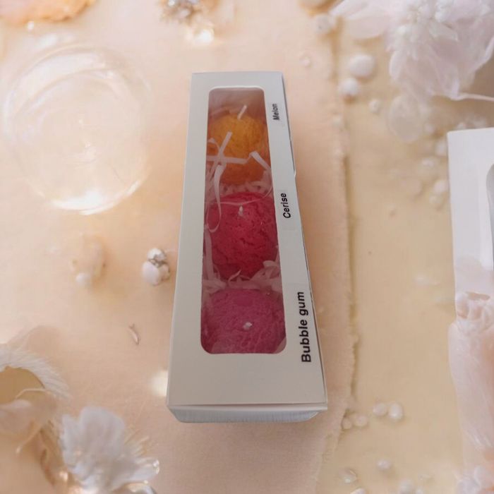 Trio boule de glace bougie , maîtresse, nounou, tatie - photo numéro 2