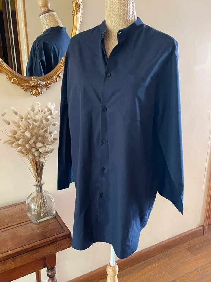 Chemise à Manches Longues - Couleur Bleu Marine - Taille M - photo numéro 11