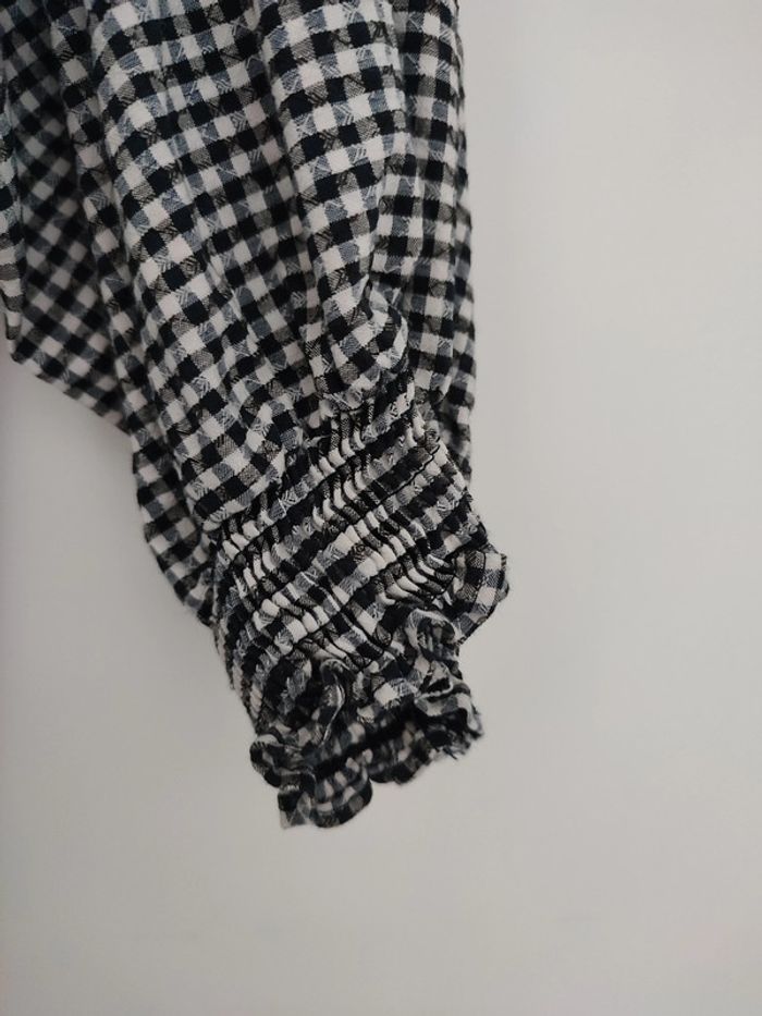 Blouse zara à carreaux manches 3/4 - photo numéro 3