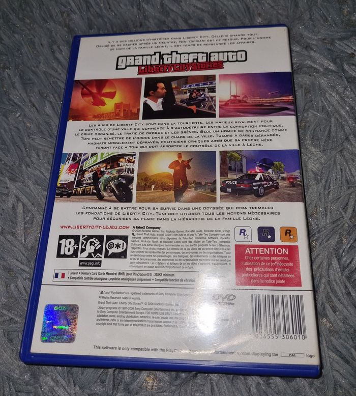 Boîte vide de jeu GTA Liberty City Stories PS2 - photo numéro 3