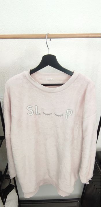 Pull doudou rose pâle "Sleep" col rond Oysho - Taille L