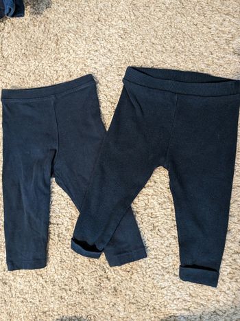 Lot de 2 leggings bleu marine TAO