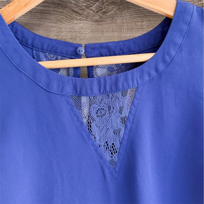 Blouse sans manches bleu camaïeu taille 36 S - photo numéro 3