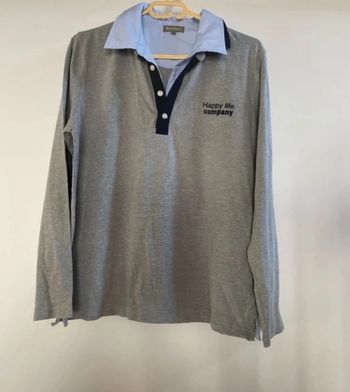 Polo tee shirt col chemise in extenso taille M