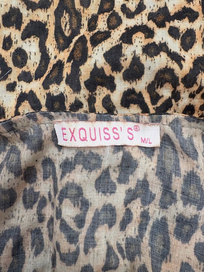 Blouse Exquiss's | Noir et marron | Taille 38/40 - photo numéro 3