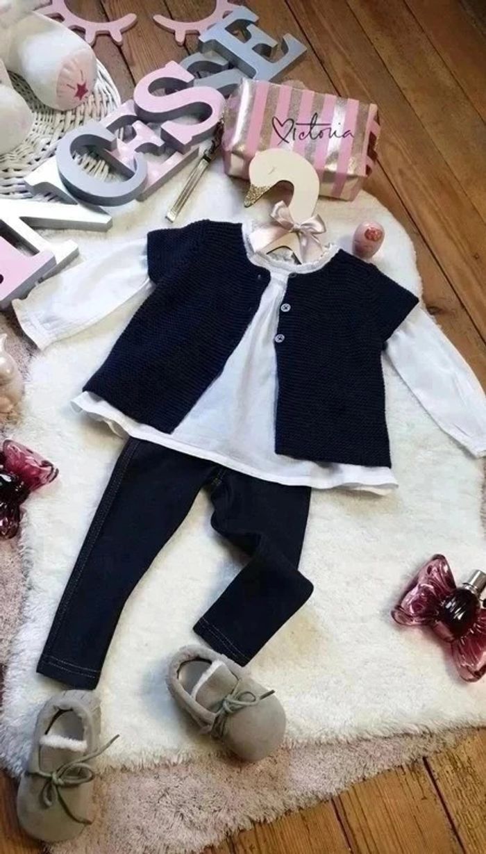Ensemble bébé fille 3 pièces taille 12 mois 👑 - photo numéro 8
