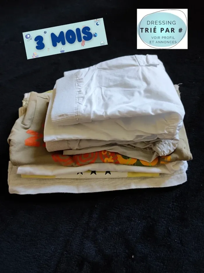 Lot 3 mois été pantalon t-shirt pyjama