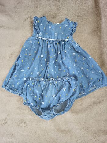 Robe + bloomer fille 12 mois