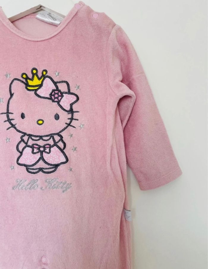 Grenouillère pyjama vêtement bébé fille hello kitty rose 6 mois 68 cm - photo numéro 2
