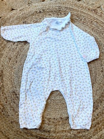 Pyjama petit bateau fleurie, fille 6 mois