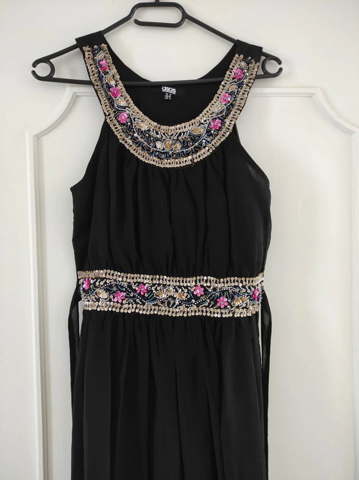 Robe longue Asos noir taille M