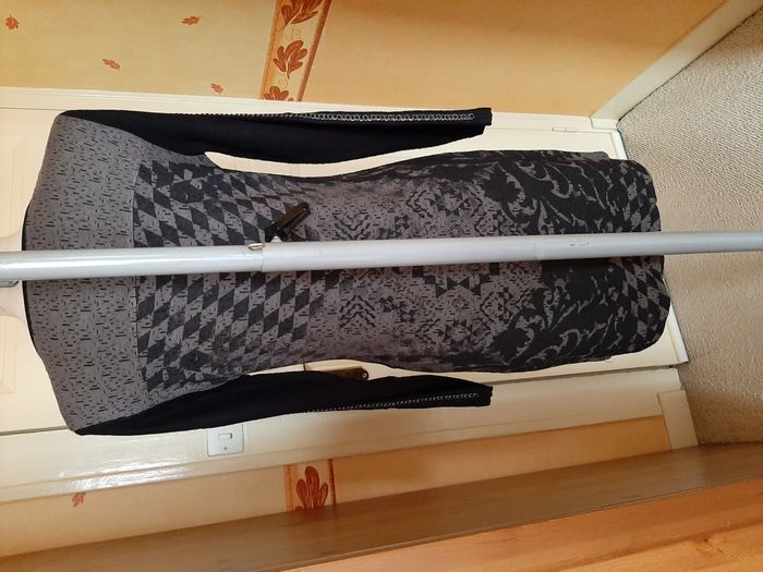 Cream Clothing - Robe ML noir et gris motif fantaisie T40 - photo numéro 7