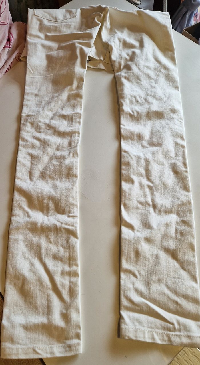 Jeans blanc  droit taille 34 , marque April 77 - photo numéro 8