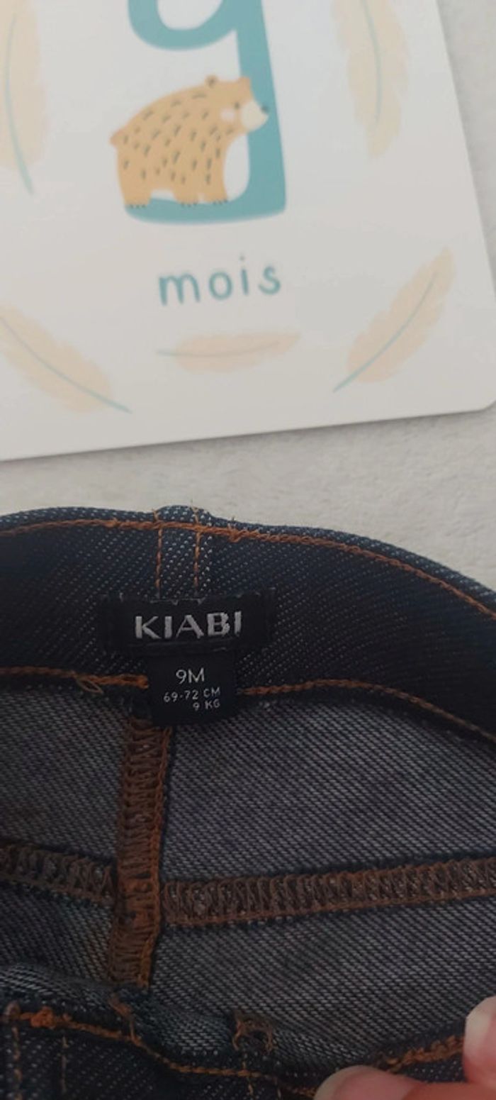 Pantalon leggings jeans bébé fille 9 mois - photo numéro 2